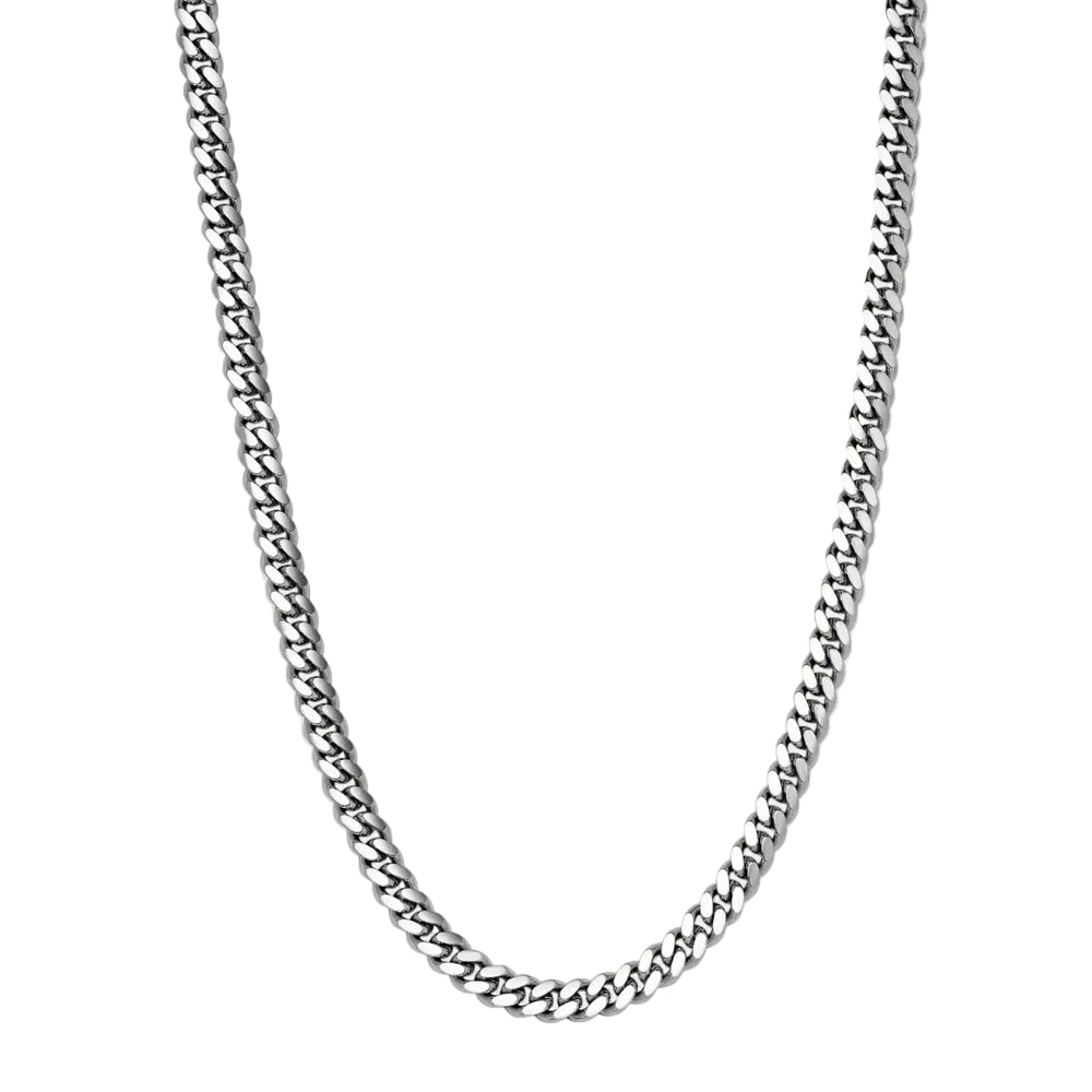 Cuban Chain Necklace Stainless Steel, - 8mm