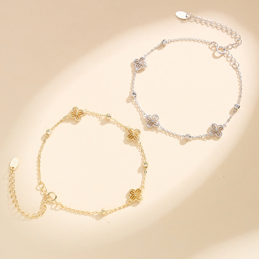 Kleeblatt Armband · Filigran · 925 Silber