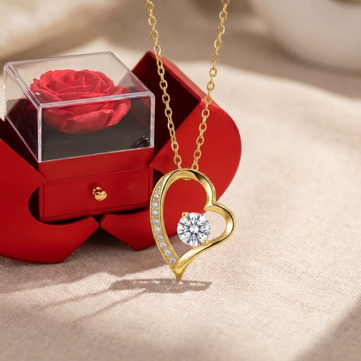 Forever Love Halskette mit Rosenbox