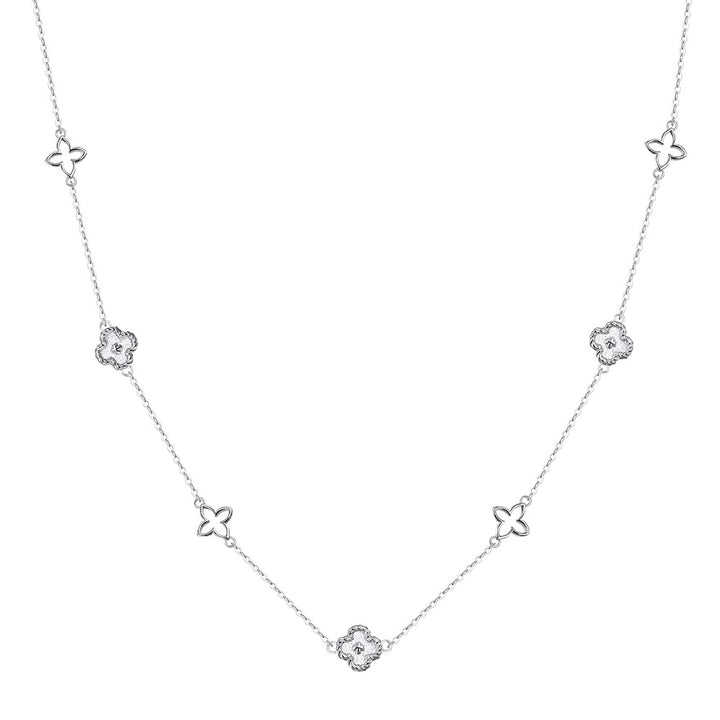 Kleeblatt Halskette Silber
