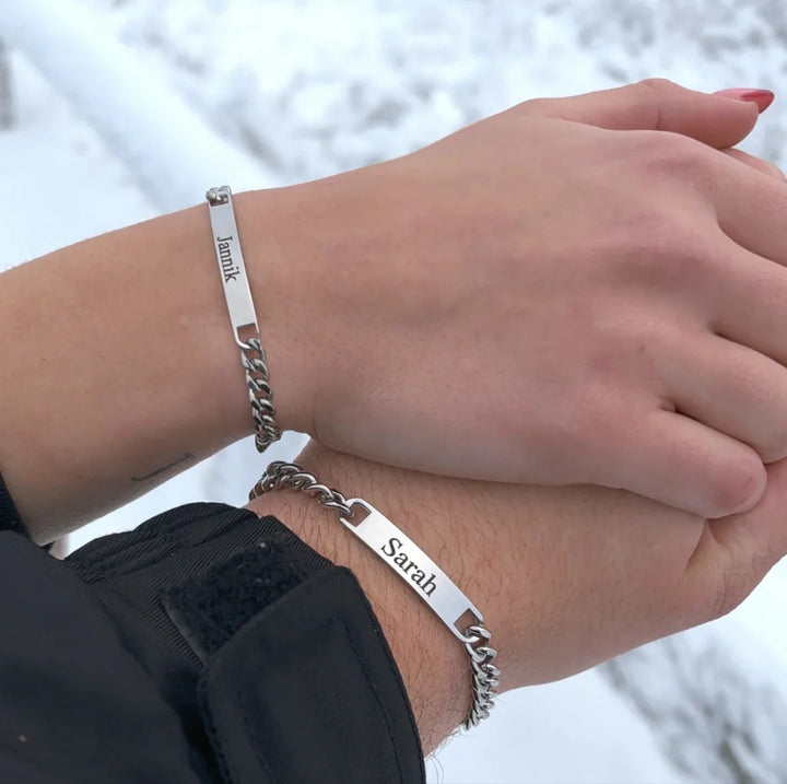 Armband mit Gravur – Pärchen-Set, Edelstahl