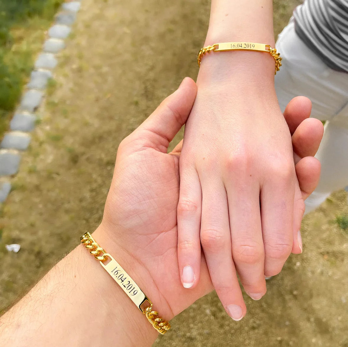 Armband mit Gravur – Pärchen-Set, Edelstahl