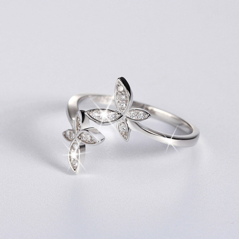 Schmetterling Ring Silver