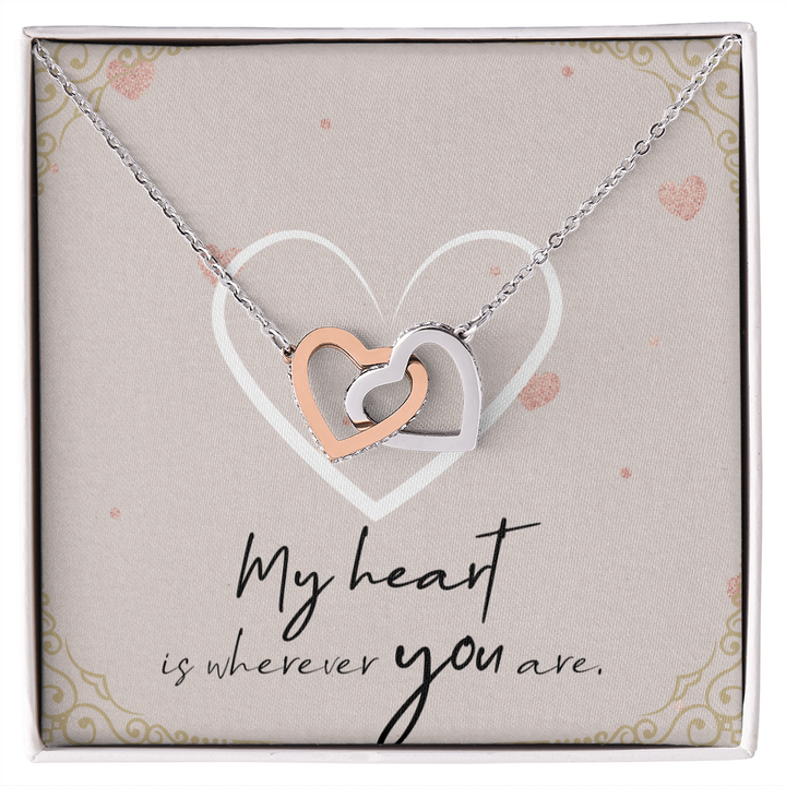 Interlocking Hearts Halskette
