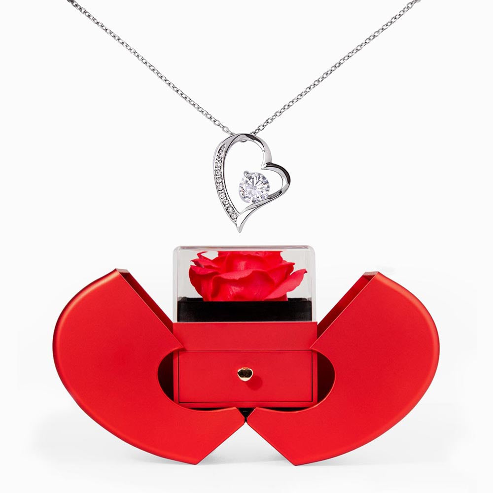 Forever Love Halskette mit Rosenbox