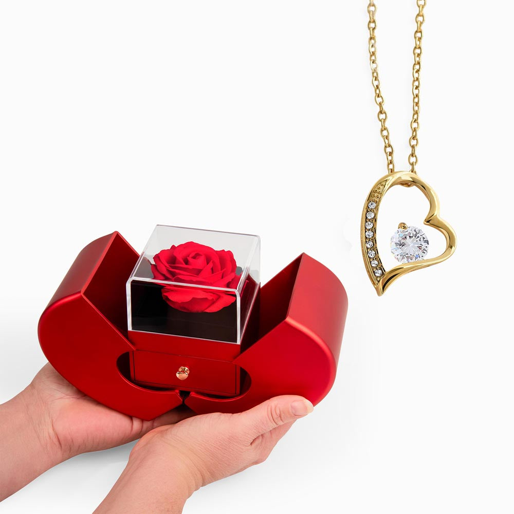 Forever Love Halskette mit Rosenbox