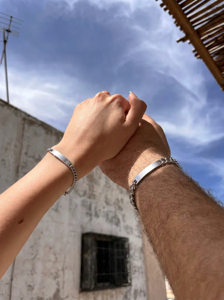 Armband mit Gravur – Pärchen-Set, Edelstahl