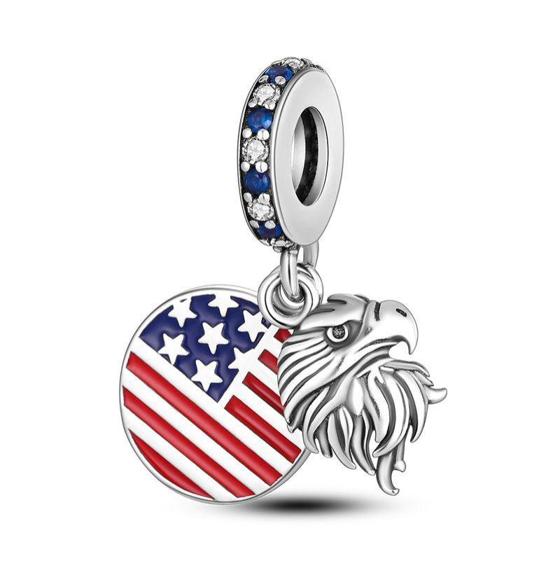 USA und Adler Charm-Anhänger